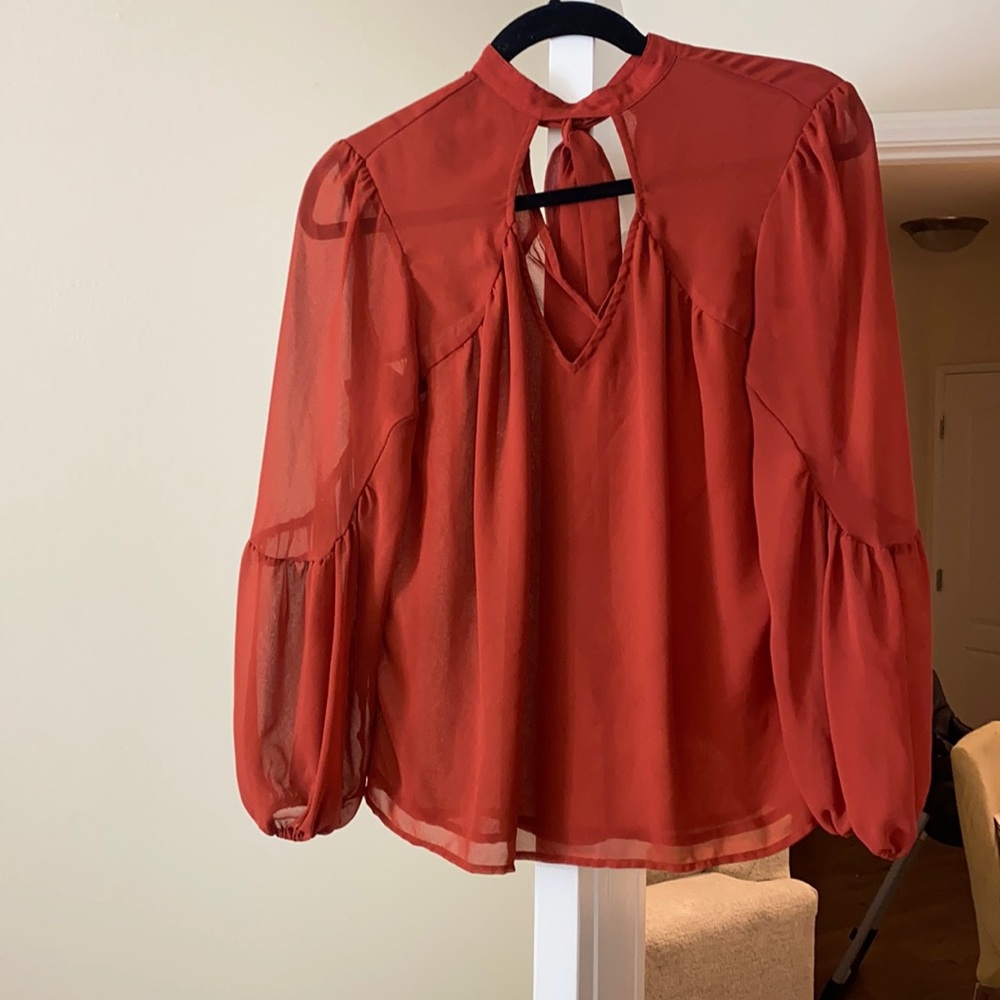 Burnt orange express blouse